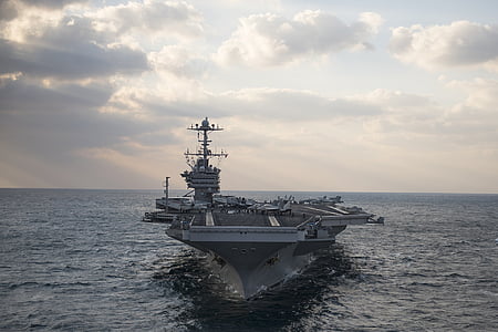 kuģis, gaisa pārvadātājs, mums navy, USS harry truman, militārās, jūra, okeāns