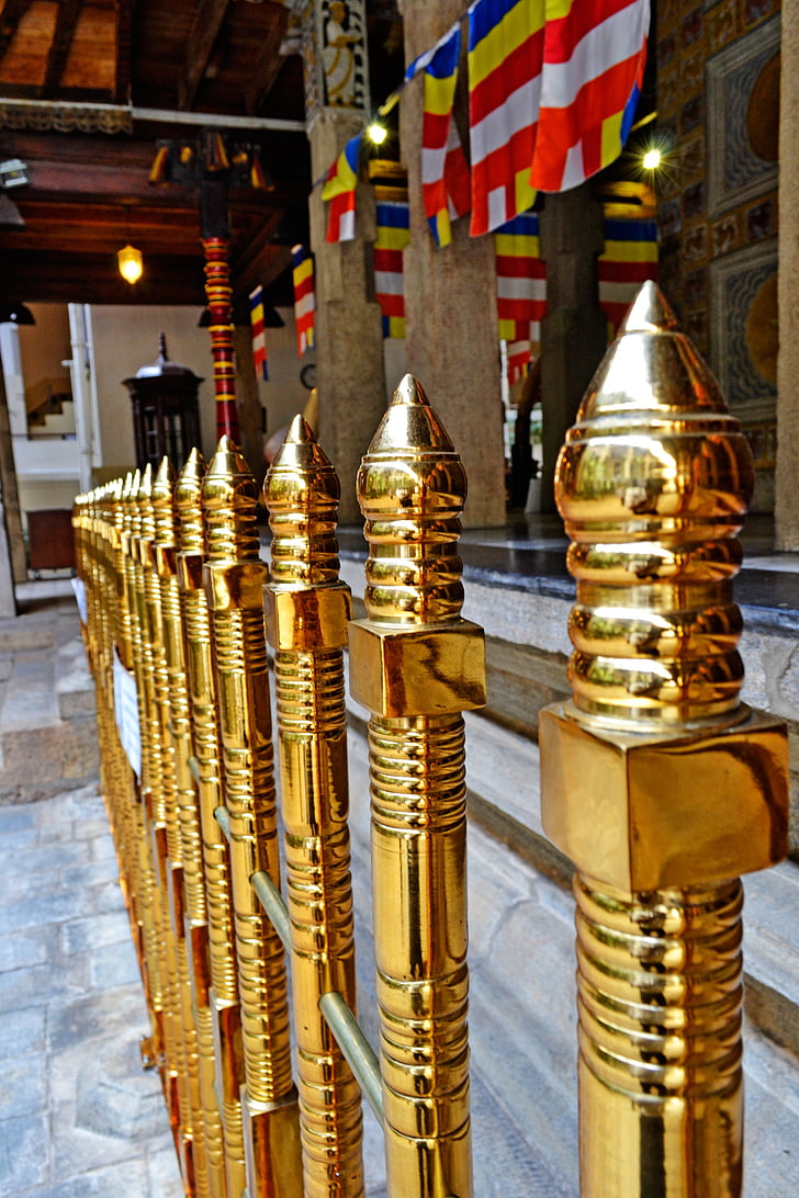tanca d'or, tanca, barrera, Kandy, Sri lanka, Sri dalada maligawa, Temple de la dent