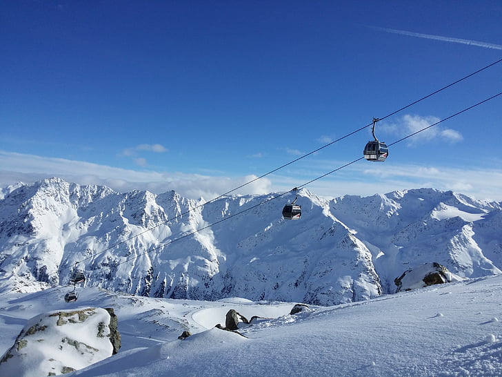 montagne, alpino, Alto Adige, neve, paesaggio, Austria, paesaggio della montagna