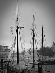 ship, masts, rigging, sailing vessel, boot, port, sailing boat
