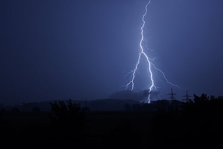 Flash, tordenvær, Flash lyn, svart, utslipp, natt, elektrisitet