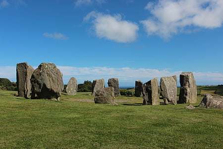 Ирландия, каменния кръг, място за поклонение, мистични, магия, пейзаж