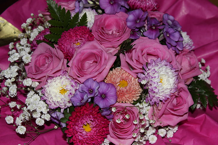bouquet, rosa, primavera, natura, Blossom, Bloom, fiori