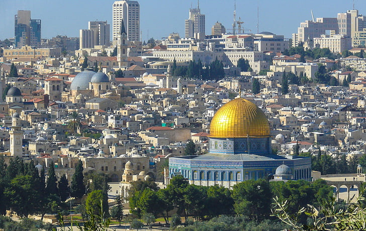 Jeruzalė, Izraelis, šventyklos kalno, aukso kupolu