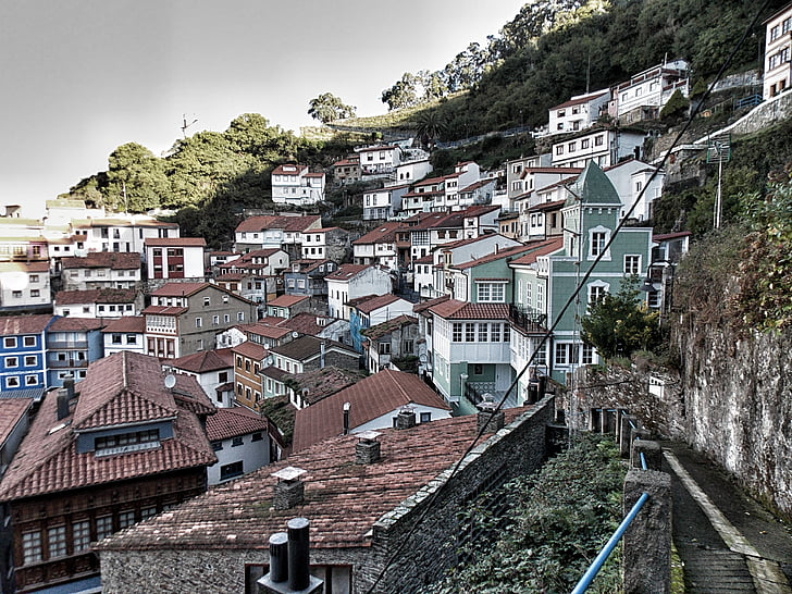 Cudillero, ľudia, Asturias, domy