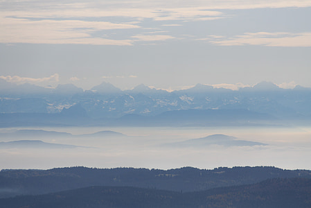 高山, 黑色的森林, 全景, 费尔德山, 瑞士, 吹风, 伯尔尼高地