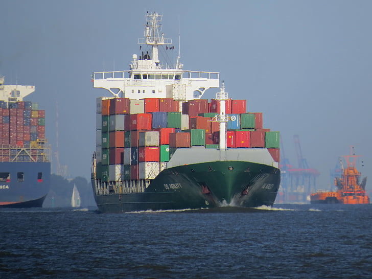 kapal, kontainer, Kepelautan, teknologi