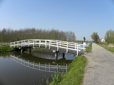ponte, Wetering, canal, natureza