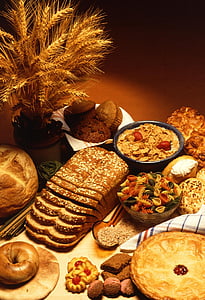 aliments, selon, blé, pain, boisson, alimentaire