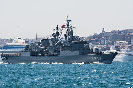 krigsskib, Tyrkiet, destroyer, skib, våben, flåde, krig