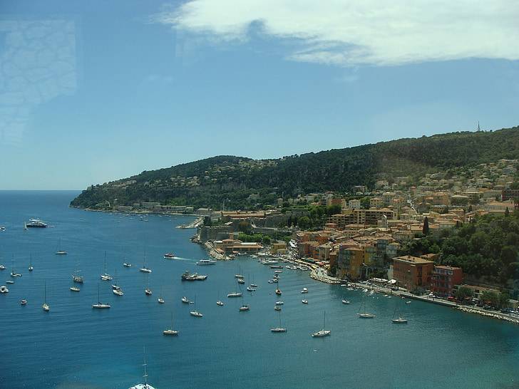 přístav, Villa franch, Monako, pláž, voda, v Evropě, Nádherná pláž