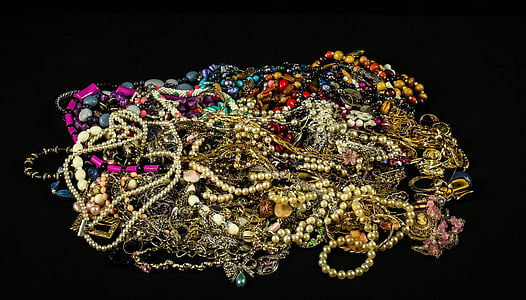 gioielli, Tesoro, perle, Perline, gemme, oro, argento