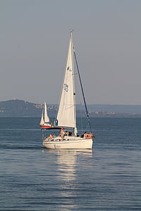 fartyg, segling, Balatonsjön, vatten