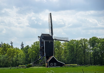 molino, paisaje, Países Bajos