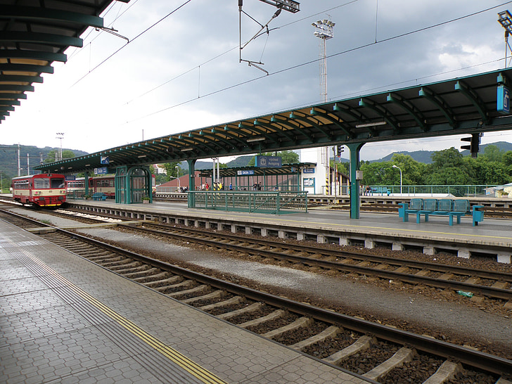 nádraží, sledování, platforma