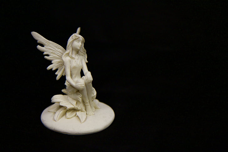 kunst, keramik, figur, Angel