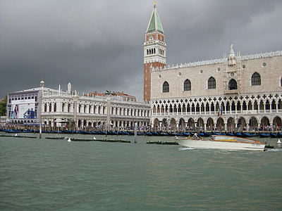 Alun-Alun St mark, Venesia, bangunan, Italia, Doge's palace