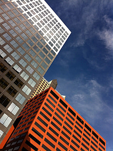 tòa nhà, thành phố, hiện đại, kiến trúc