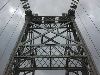 Bridge, kim loại, màu xám, kiến trúc, cầu sắt, sắt, Eiffel