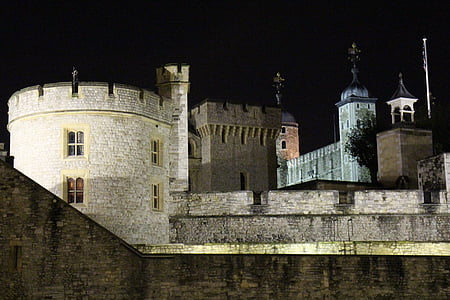 Torre di Londra, storico, costruzione, Inghilterra, Regno Unito, Fortezza, notte