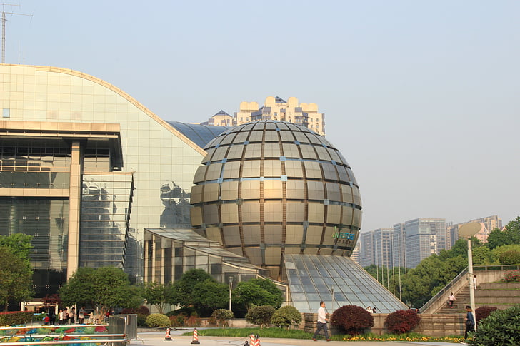 Хангжу, сграда, площад