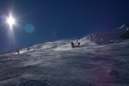skidområde, Arlberg, vinter, bergen, bergstoppar, vintrig, Skidåkning