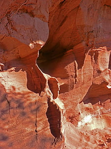 Rock, rød sandstein, fjell, erosjon, Priorat?, natur, geologi