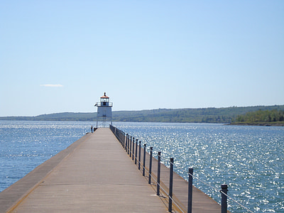dva, přístavy, Pier, jezero, Superior, Minnesota