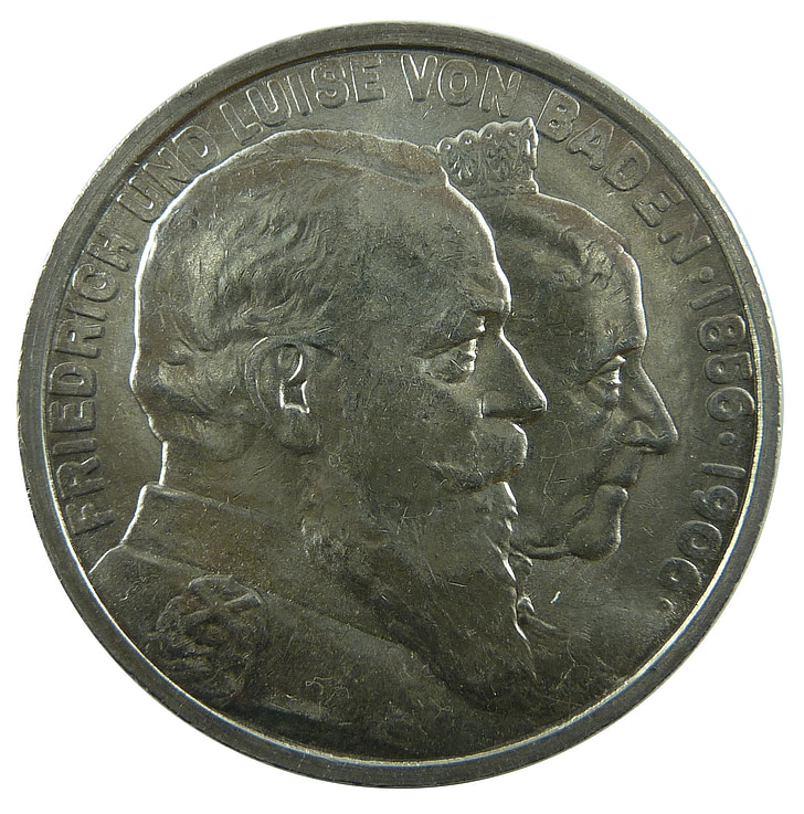 znak, Friedrich, Złote gody, monety, Waluta, Numizmatyka, Medal pamiątkowy
