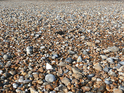 Pebble beach, Kingsdown, England, kyst, strand rullesten, landskab, havet