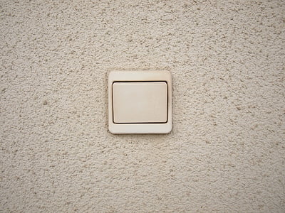 beralih, di off switch, cahaya, dinding, tekstur, putih, fasad