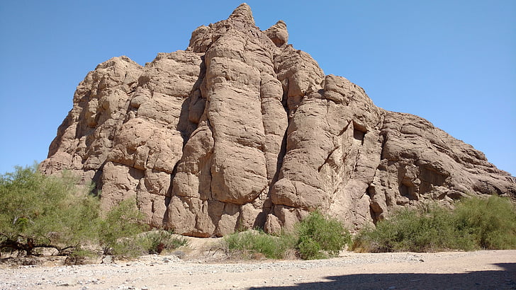 box canyon, mountain of rock, desert in california