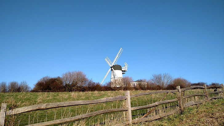 Hove, Brighton, Wind mill, England, gamla, mjöl, Grain