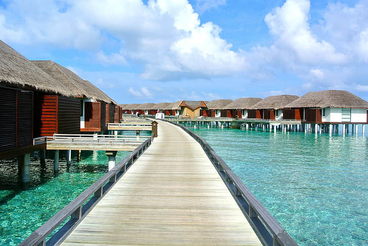 maldives, beach, holiday, vocation, clear water, resort, sea