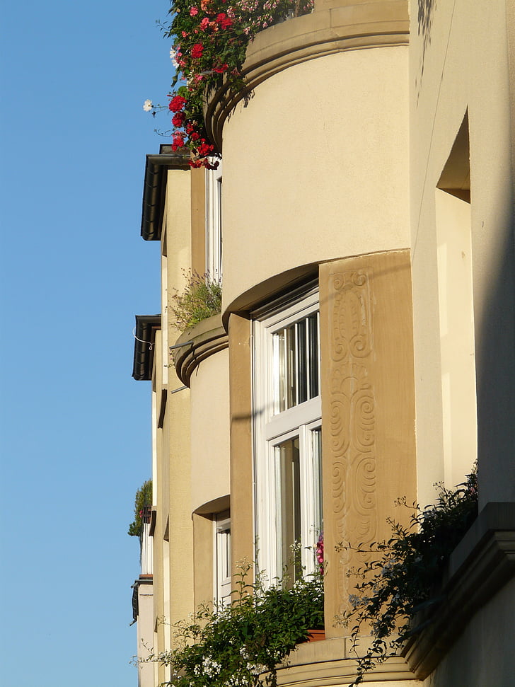 Hauswand, παράθυρο κόλπων, πάνω από, σπίτια, Live, αρχιτεκτονική