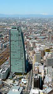 Nagoya, Japán, város, városi, épületek, felhőkarcoló, Lucent torony