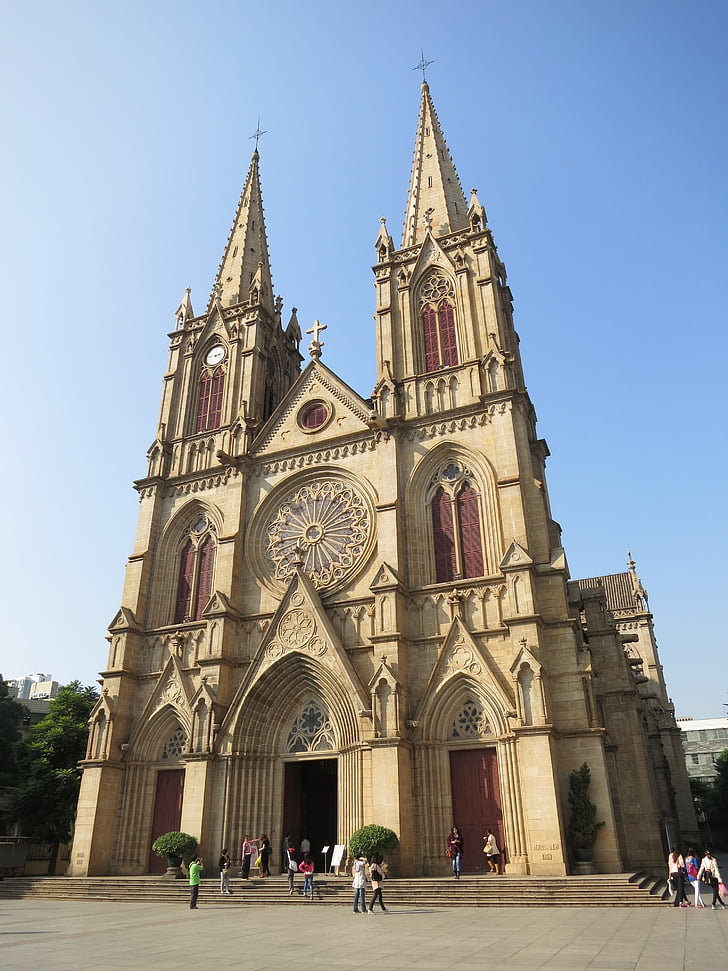 Chiny, Canton, Kościół Najświętszego Serca Pana Jezusa w Shishi, Kościół, Katedra, Architektura, religia