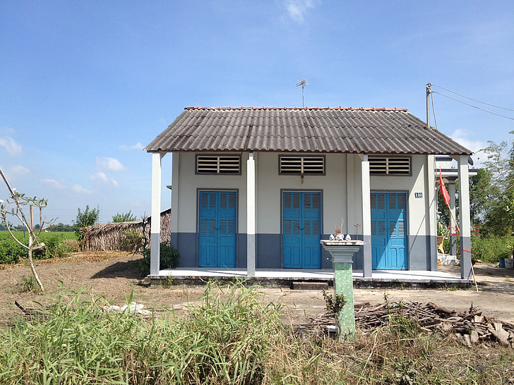 Виетнам, Хо Ши Мин, Сайгон, 2013 г., синьо, селска къща