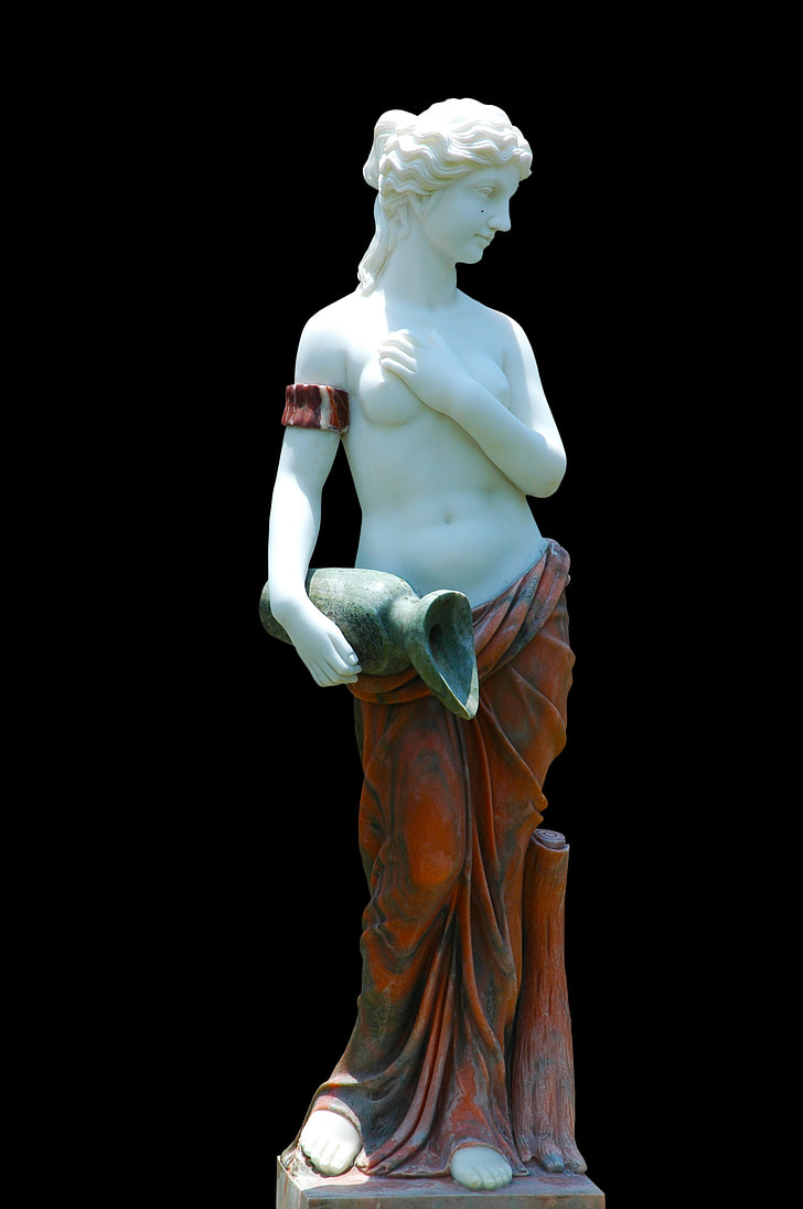 figura de pedra, estàtua, bella dona, marbre, romà, Roma, l'antiguitat