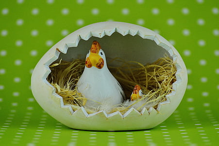 Pasen, ei, kleurrijke, kippen, Vrolijk Pasen, kleurrijke eieren, Paaseieren