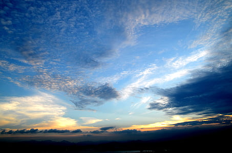 cielo, tramonto, Nuvola