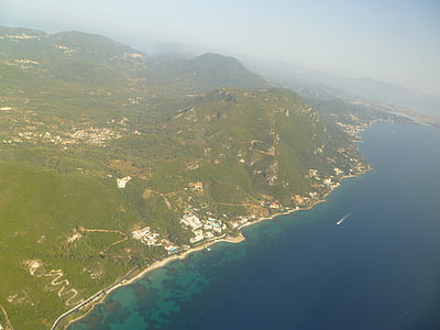 Korfu, powietrza, z powietrza, Airphoto, Wyspa, Grecja, grecka wyspa