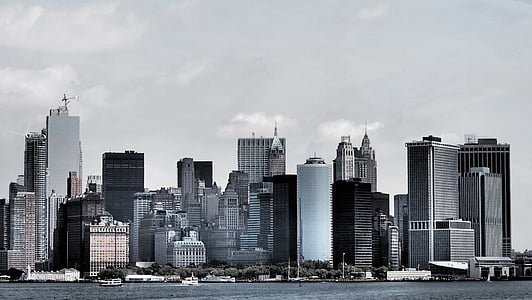 New York-i, Skyline, felhőkarcoló, Egyesült Amszterdam, felhőkarcoló, NY, NYC