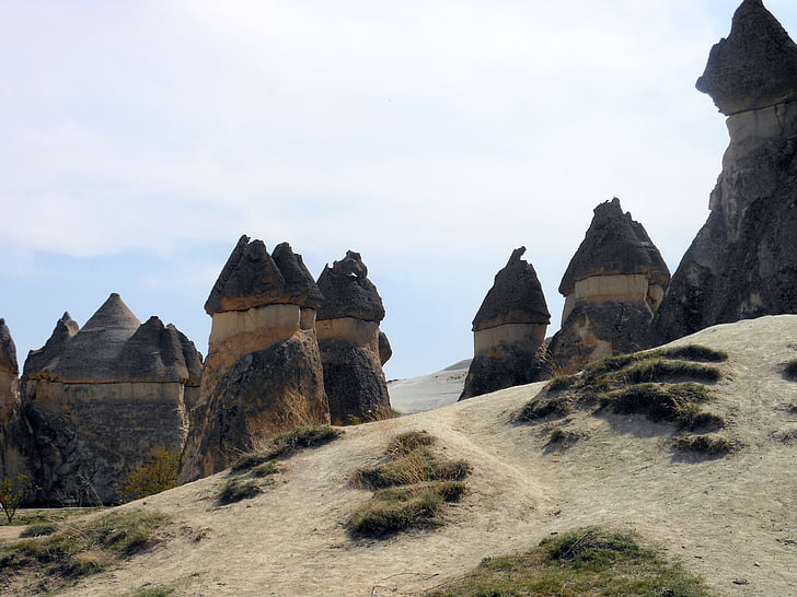 Cappadocia, krajobraz, Turcja, martwica, Urwisko, formacja skalna Tuff, Wróżka wieża