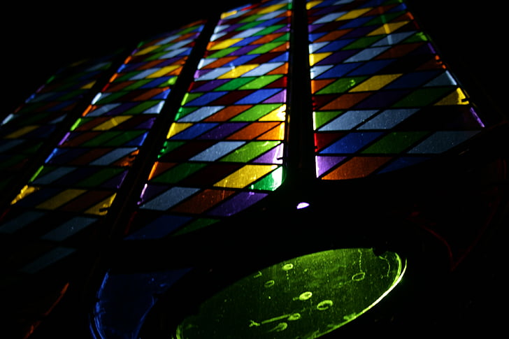 llum, colors, l'església, fe, vidrieres, vidre
