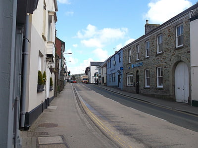 Lostwithiel, Cornwall, Spojené království, ulice, budovy, budova, Anglie
