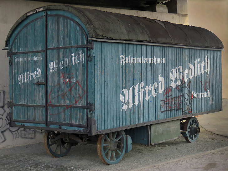 gerobak barang, transportasi troli, kayu mobil, secara historis, lama, transportasi, Vintage