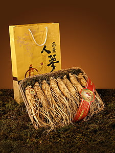 ginseng, product, geel, gras