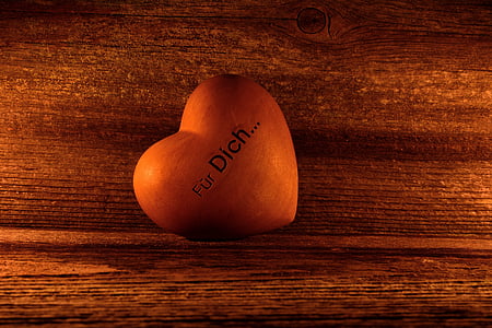wooden heart, heart, wood, deco, macro, love, romance
