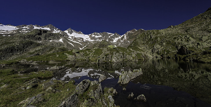 muntanyes, Llac, Tirol, paisatge, reflectint, glacera, Estany